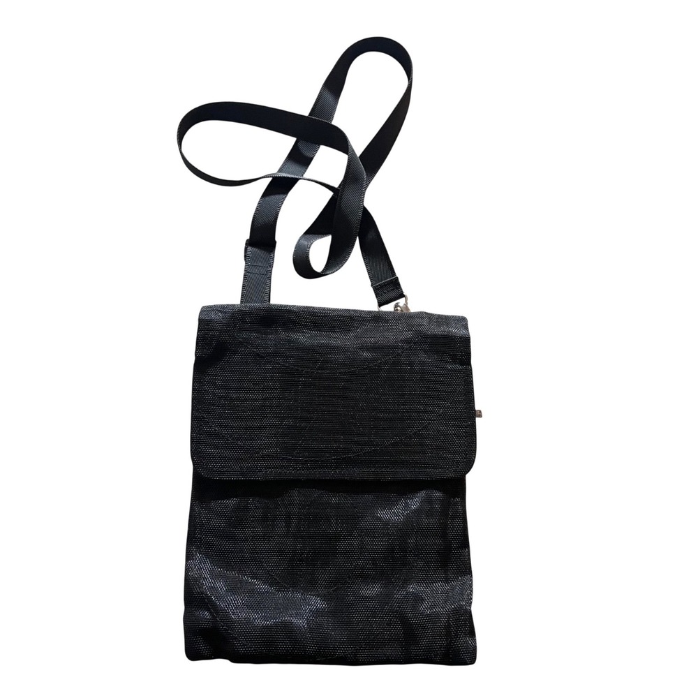 Smateria Crossbody Bag Womens Small Black Sustainable Mesh Recycled Netting Eco